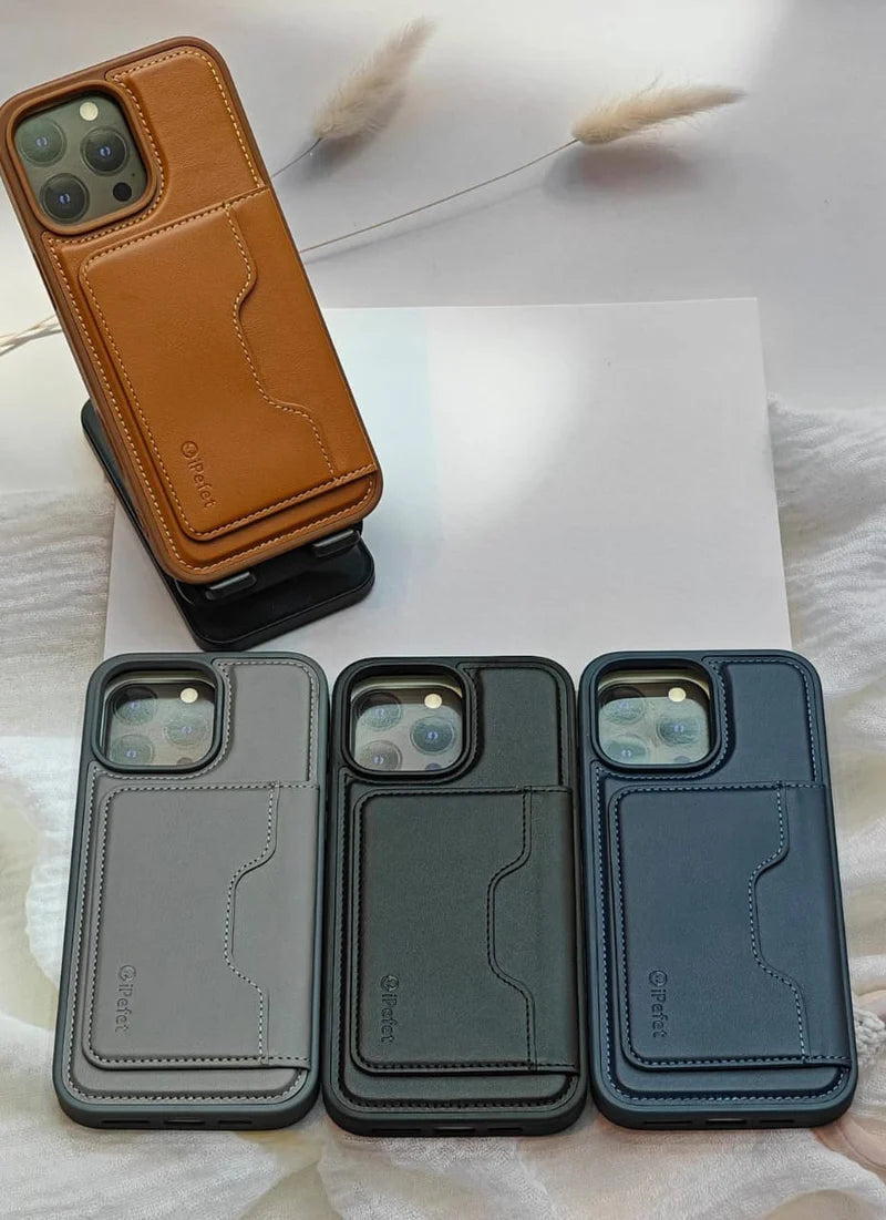 Leather-Texture Protective iPhone Case